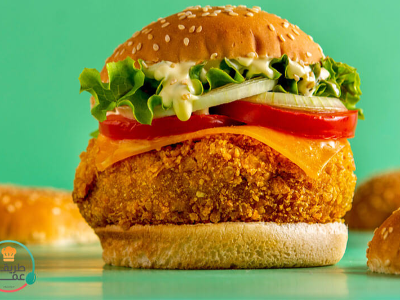 Chicken Burger With Cheese Sandwich