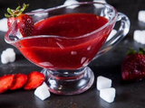 Plain Zalabia With Strawberry Sauce