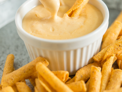 Pommes Frites With Cheddar Sauce
