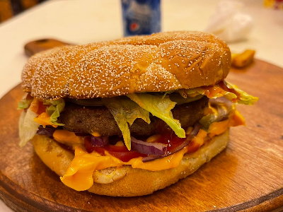 Burger With Eggs