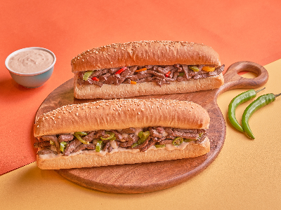 Liver With Pastrami Sauce Sandwich