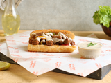 Oriental Sausage With Ranch Sauce Sandwich