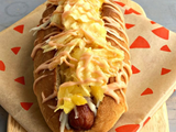 Hot Dog With Cheetos Mix Cheese Sandwich