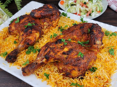Whole Chicken Tikka On Charcoal