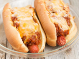 Hot Dog Minced Meat Cheddar Cheese