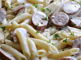 Pasta Hot Dog White Sauce