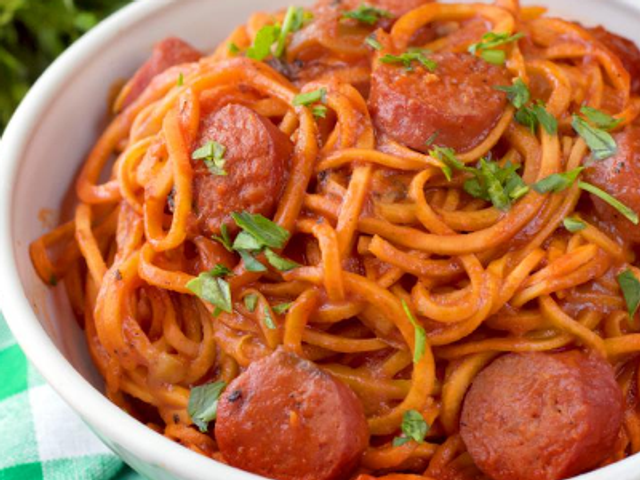Pasta With Hot Dog