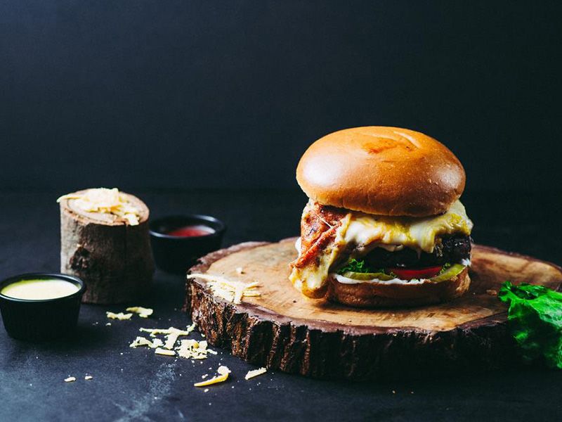 Boom Cheesy Beef Burger Sandwich