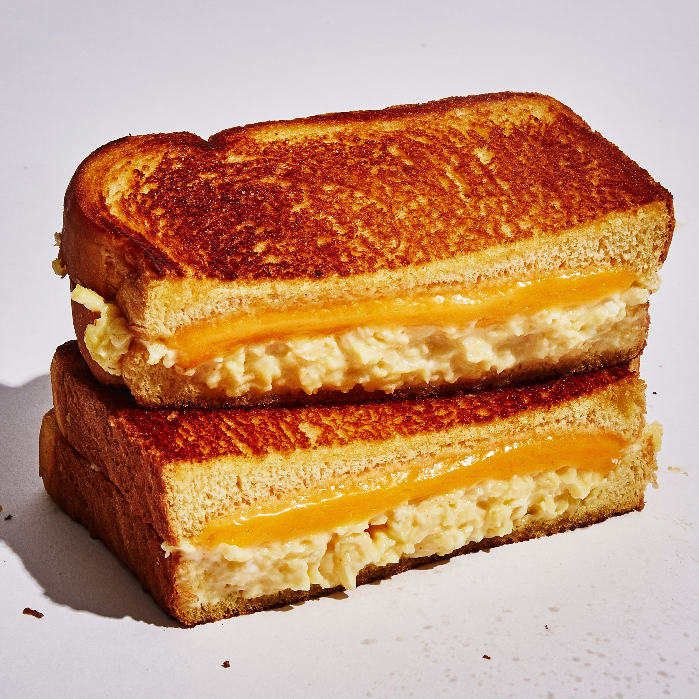 Eggs With Fried Roumi Cheese Sandwich