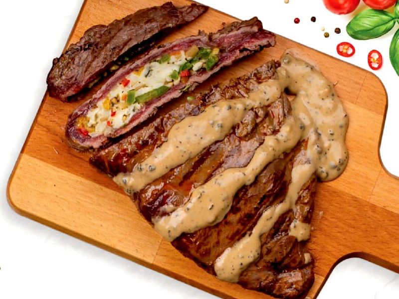 Steak With Brown Sauce Platter