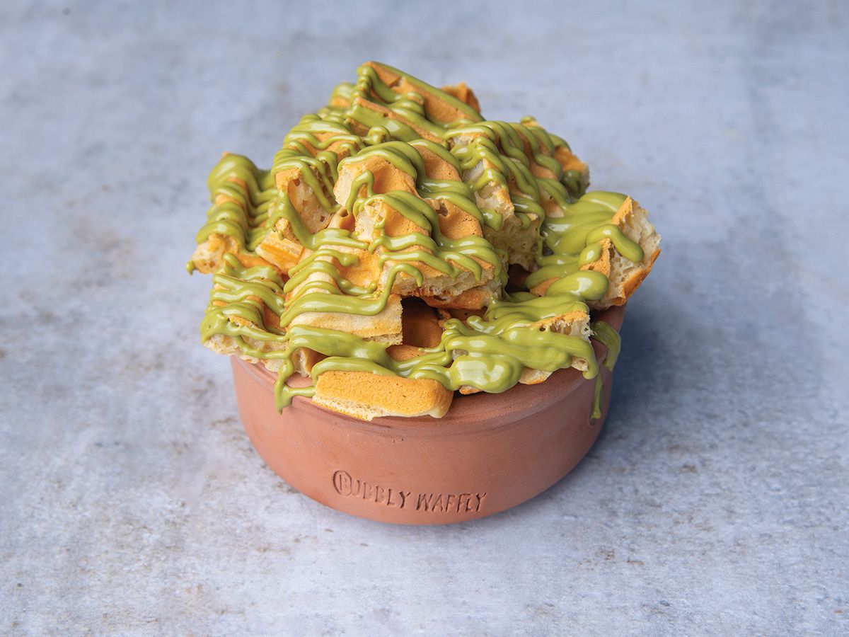 Pistachio Waffle Casserole