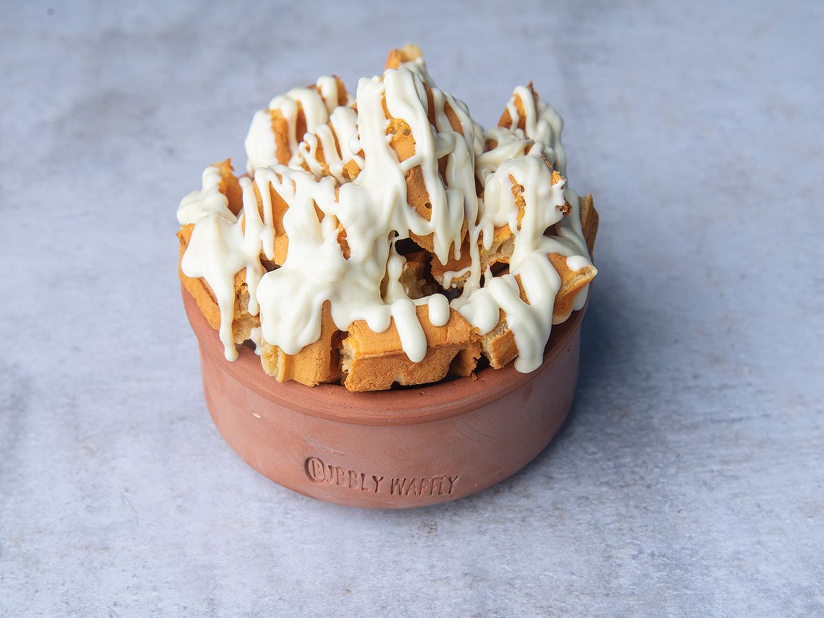 White Chocolate Waffle Casserole