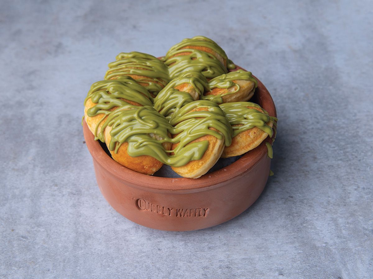 Pistachio Mini Pancake Casserole