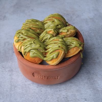 Pistachio Mini Pancake Casserole
