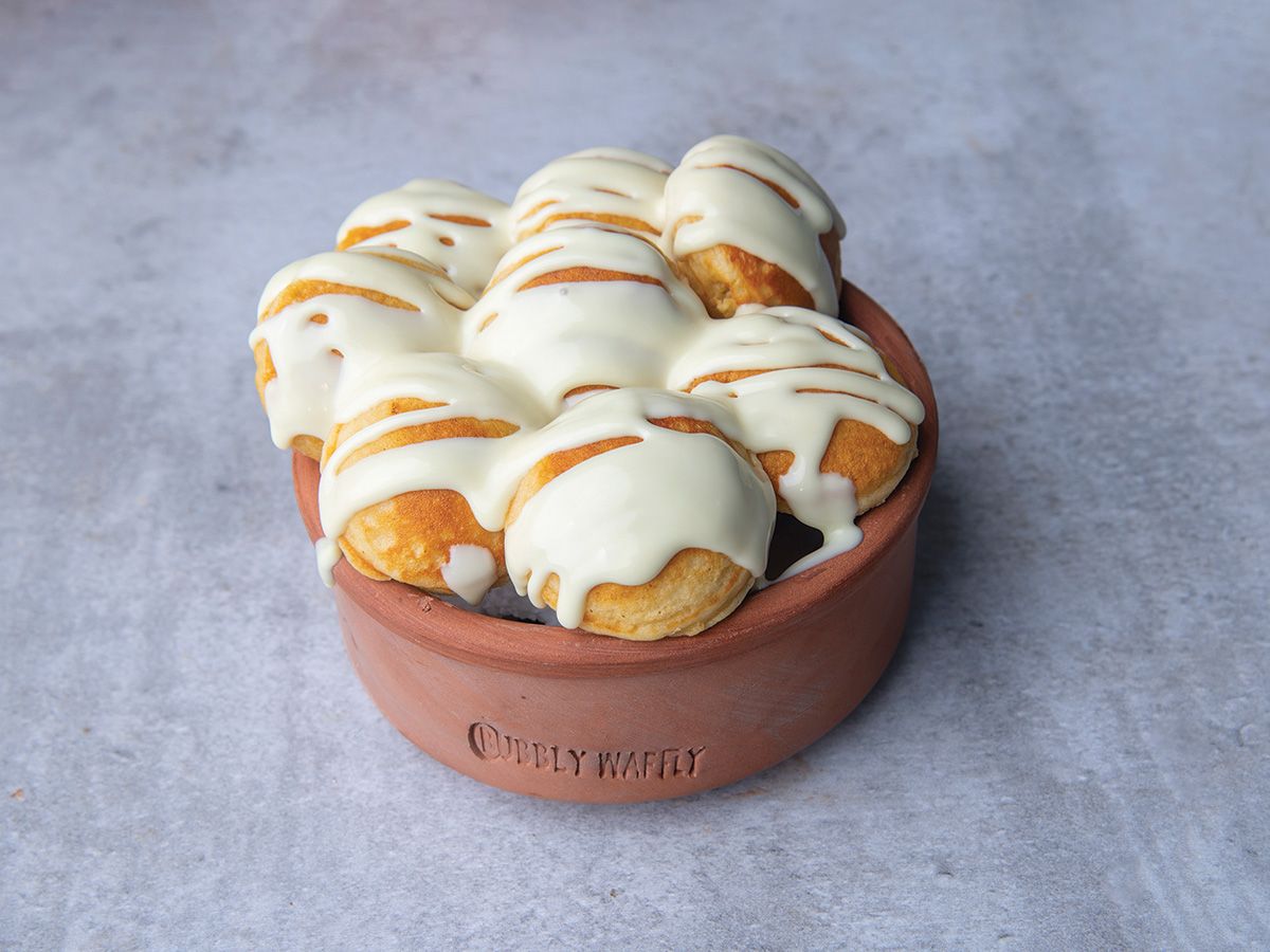 White Chocolate Mini Pancake Cassrole