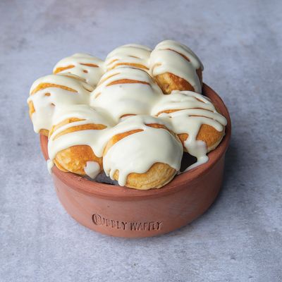 White Chocolate Mini Pancake Cassrole