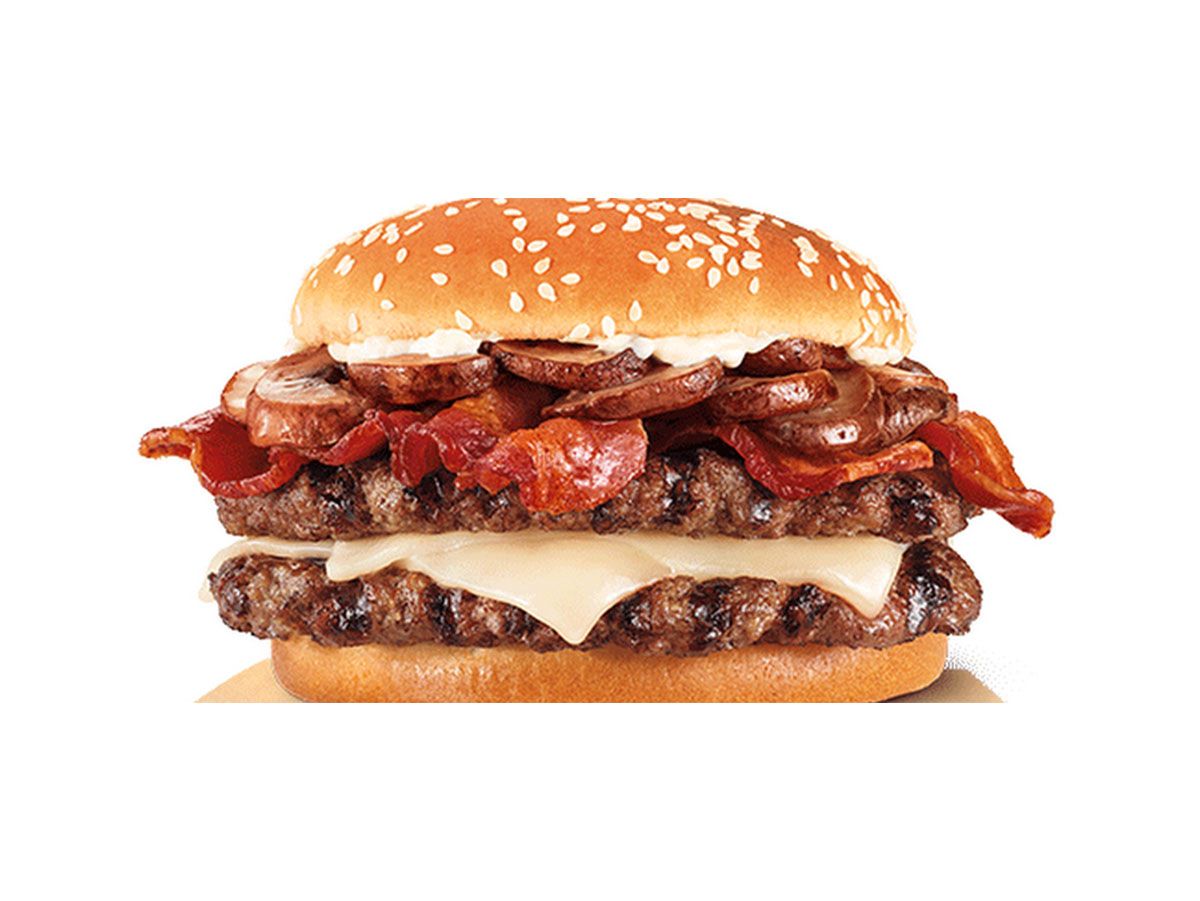 Double Mushroom Burger sandwich