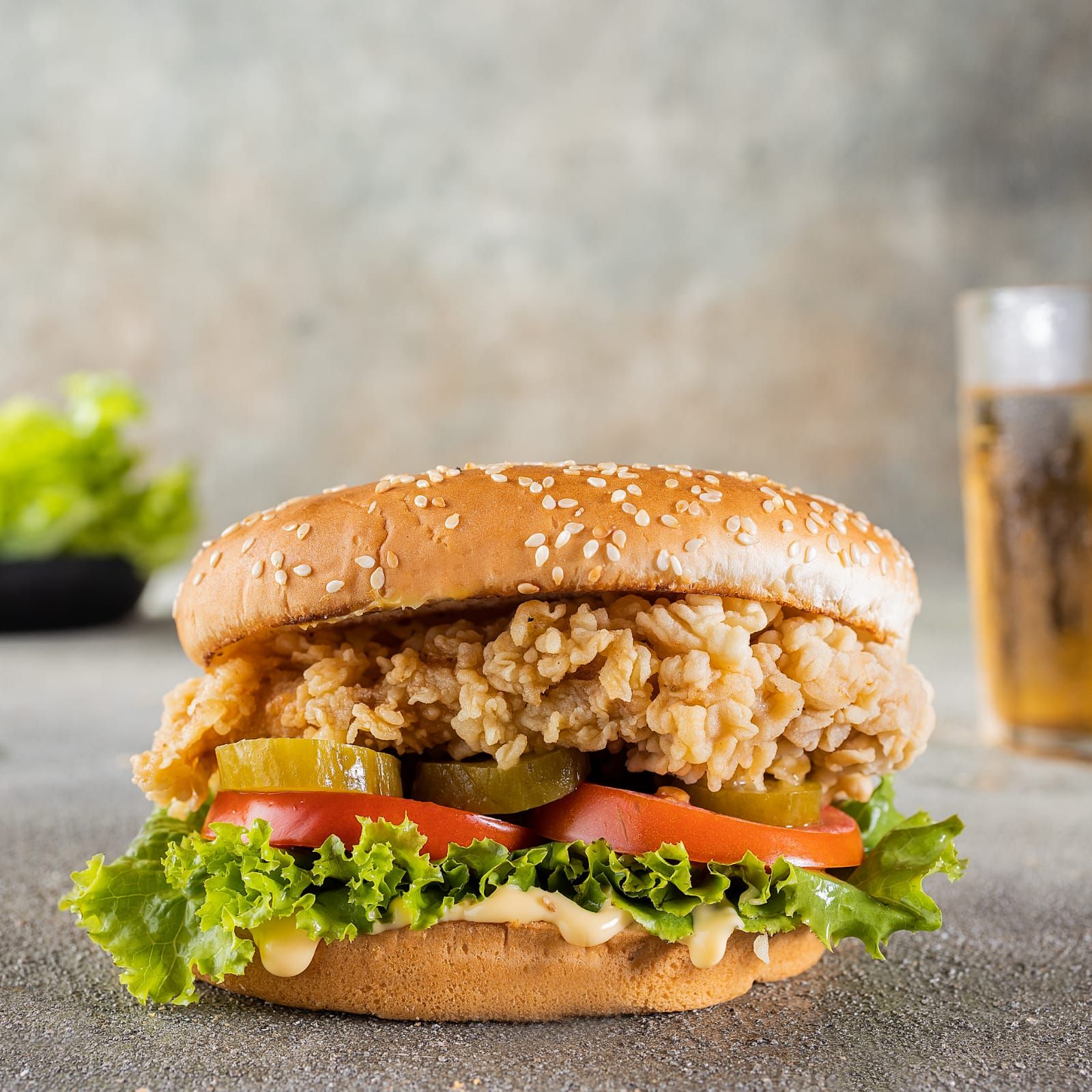 Double Chicken Cheese Burger