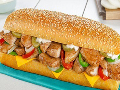 A La Grecque chicken sandwich
