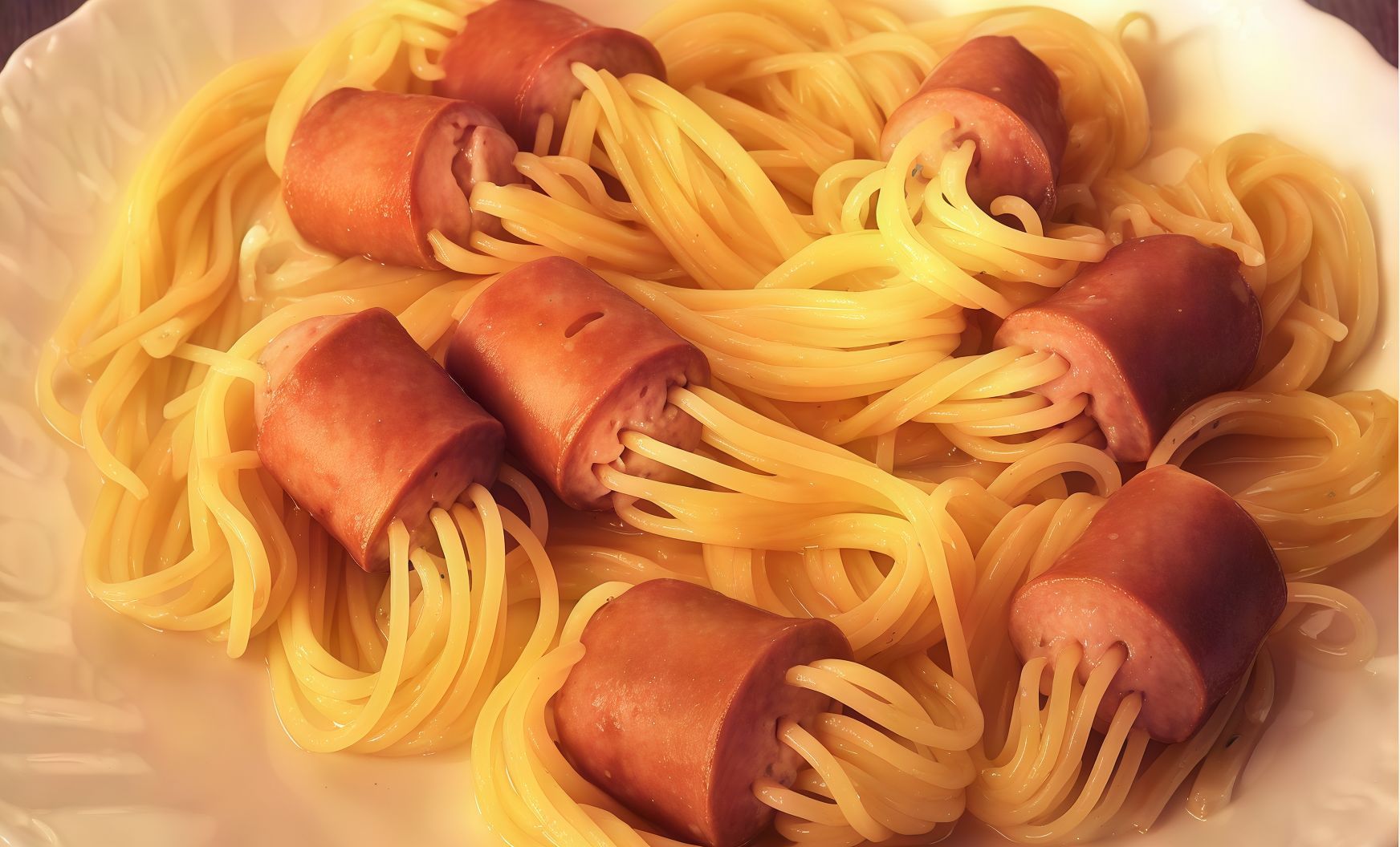 Sausage With Mozzarella Cheese Pasta