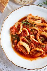 Squid Casserole With Red Sauce