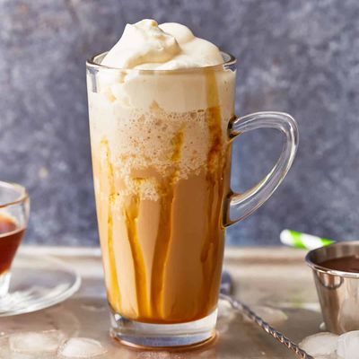 Caramel and vanilla frappe