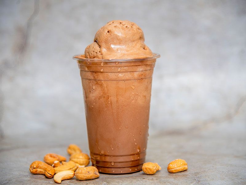 Cashew With Chocolate Juice