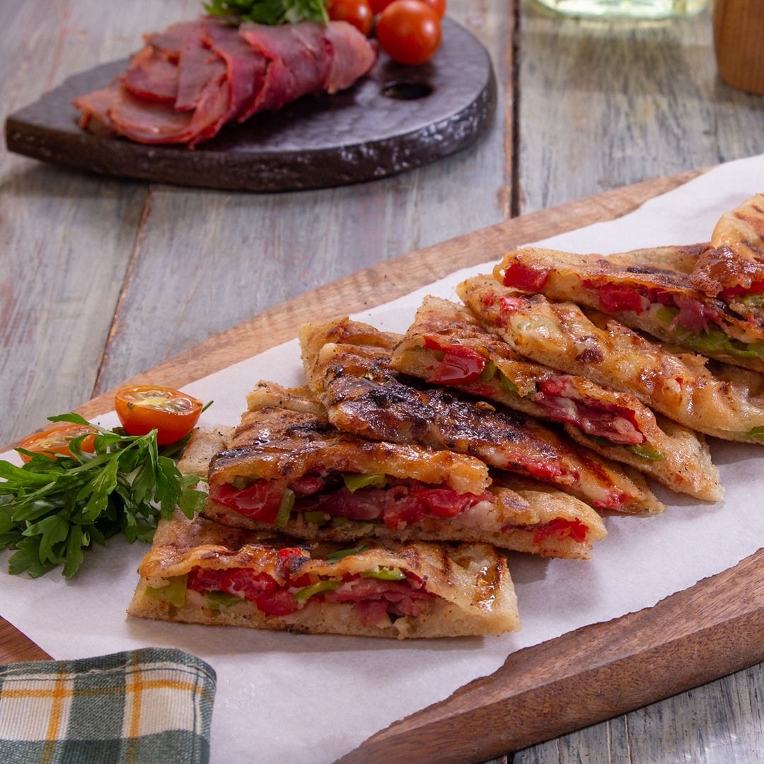 Hawawshi with Romano cheese