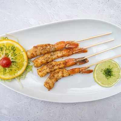 charbroiled Shrimp satay