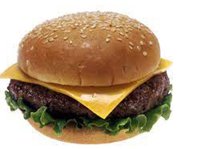Beef Burger With Cheese Sandwich