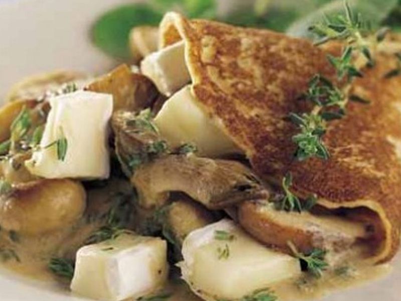 Cheese Mushroom Crepe