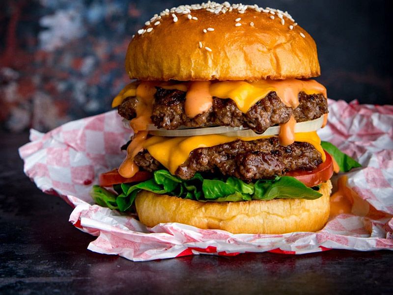 Cheesy Burger Sandwich