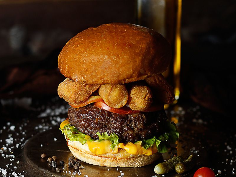 Cheesy Beef Burger Sandwich