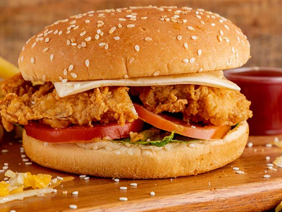 Cheesy Chicken Burger