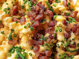 beef bacon with Crinkle Fries and cheese
