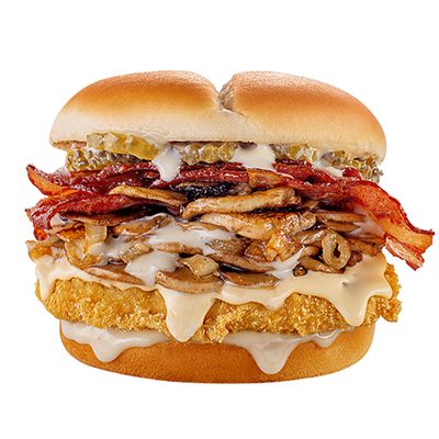 Cheesy Mushroom With Beef Bacon
