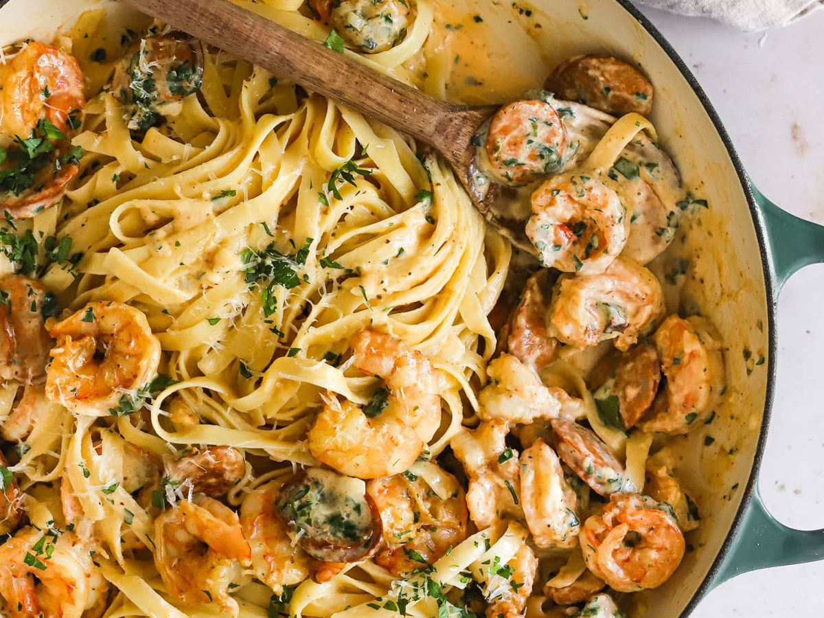 CHICKEN CAJUN AND SHRIMP pasta