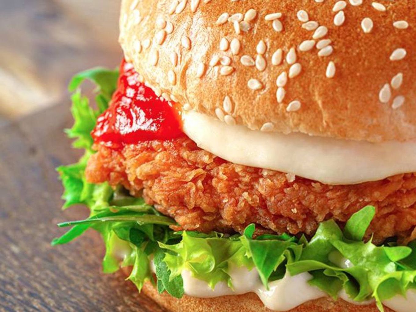 BBQ Ring Chicken Burger