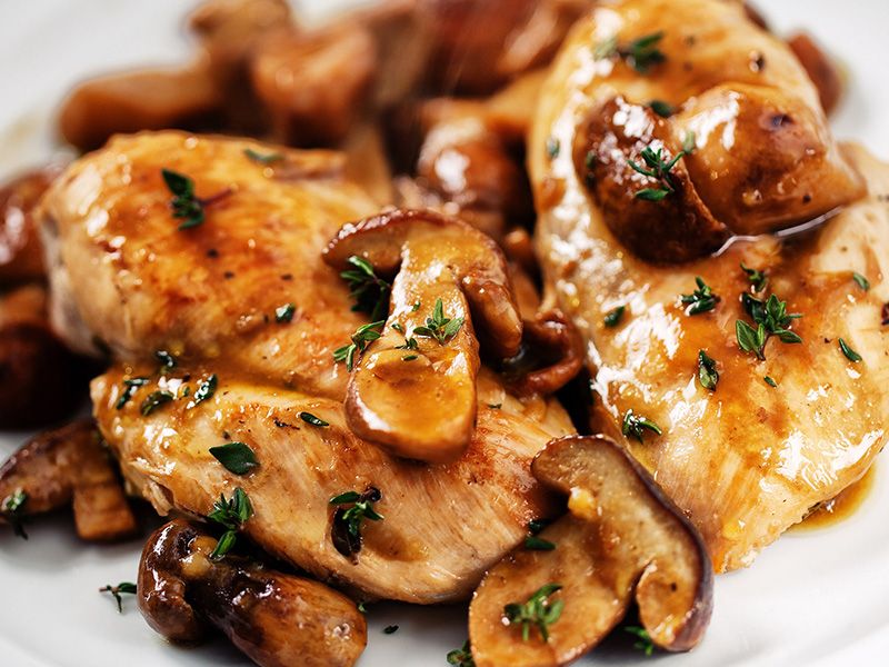 Grilled Chicken Mushroom Platter