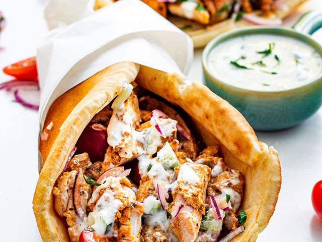 Greek Chicken Gyro Pita Sandwich