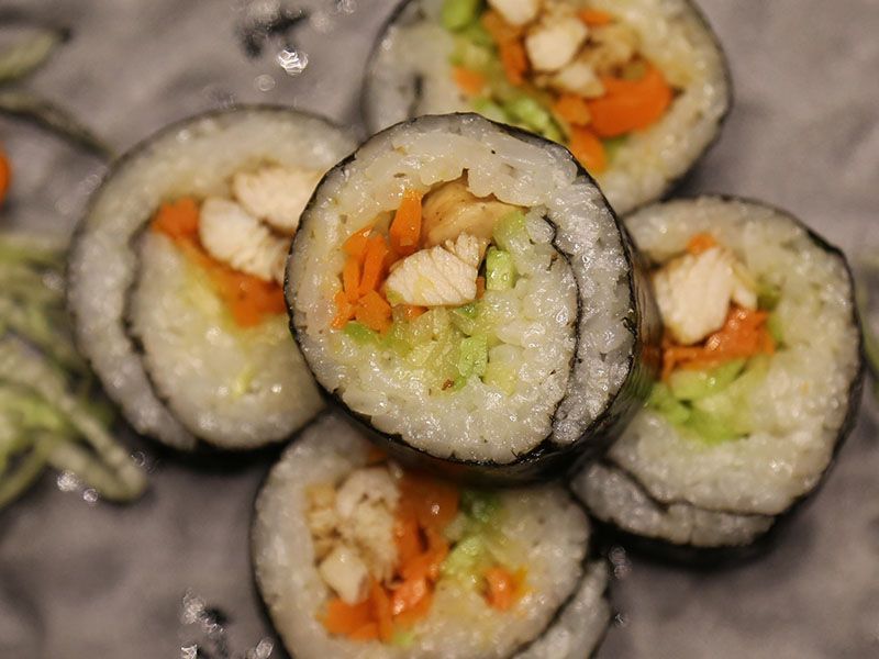 chicken kimbap roll