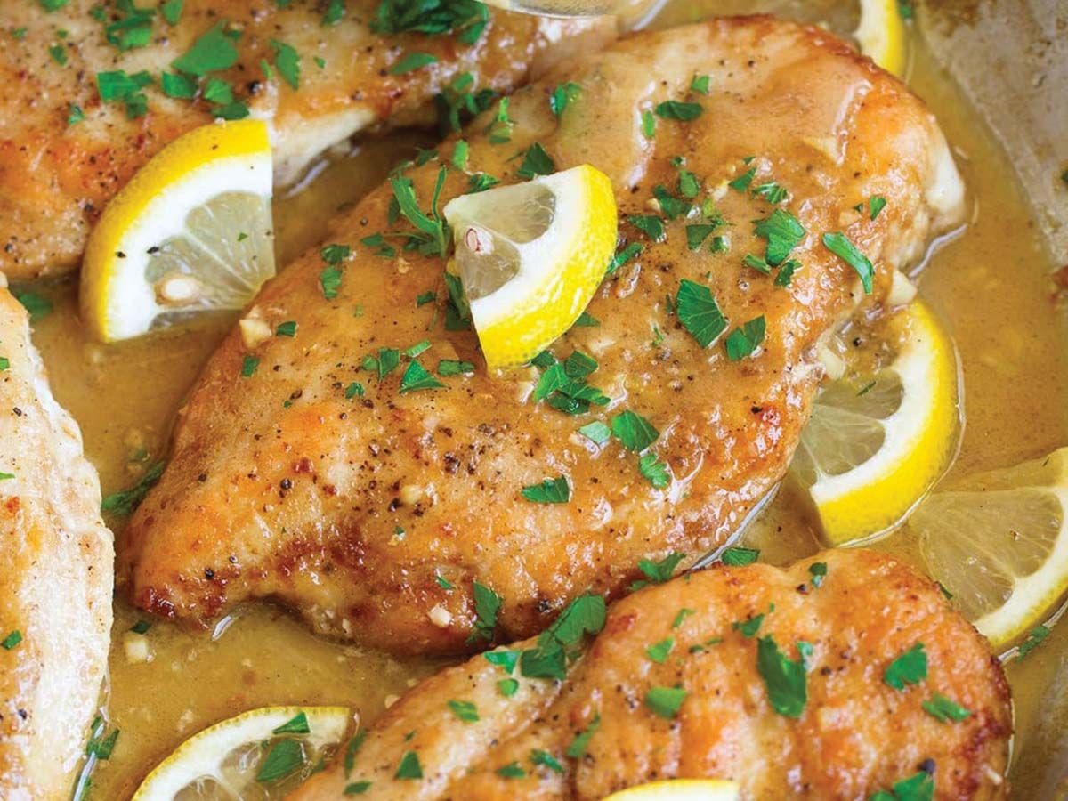 Chicken Lemon with 2 side dish