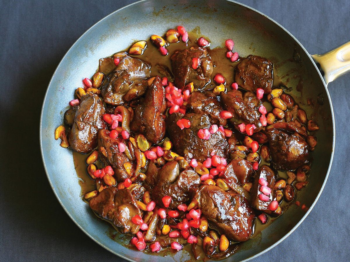 Chicken liver Pomegranate molasses