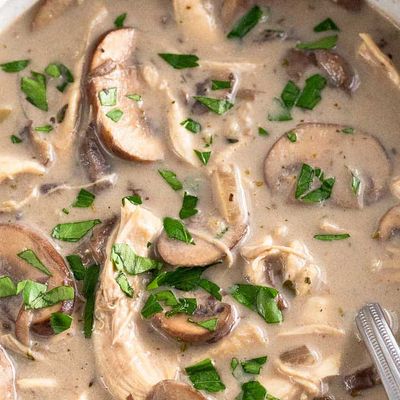 Chicken and mushroom soup