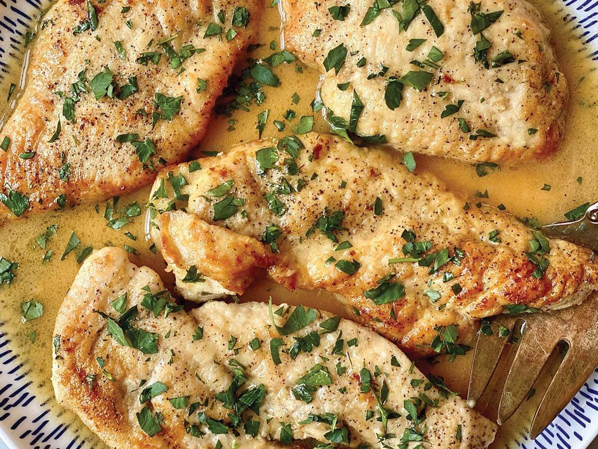 Chicken Scalopini with 2 side dish