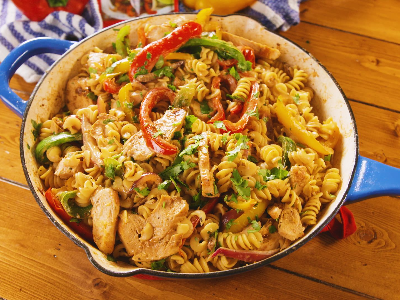 Meat Fajita Pasta