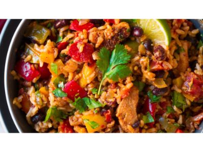Chicken fajita rice Platter