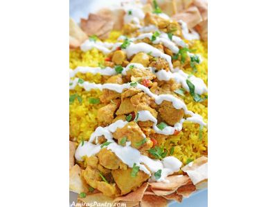 Chicken Strips Fatteh