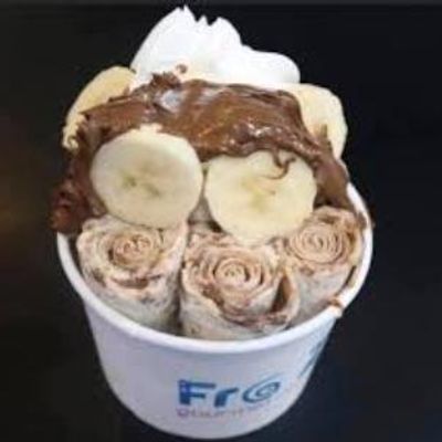 Nutella chocolate roll with banana