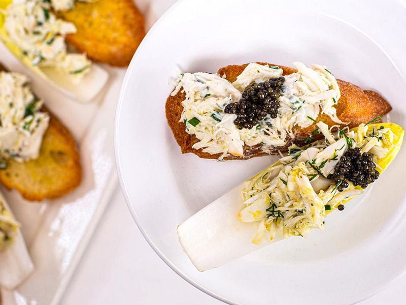 Crabs And Caviar Toast